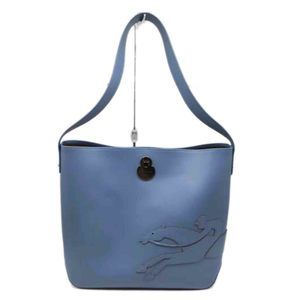 Longchamp Shop It Leather Shoulder Bag Blue